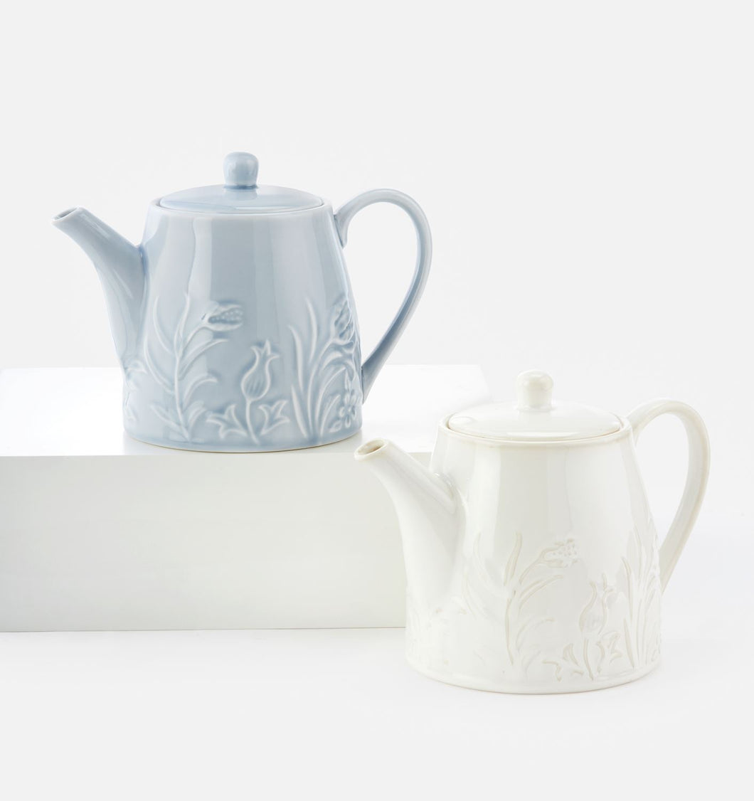 Embossed Teapot, 2 Asst.