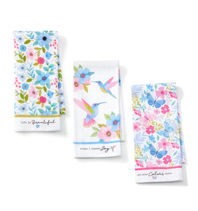 Garden Joy Cotton Tea Towel, 3 Asst.