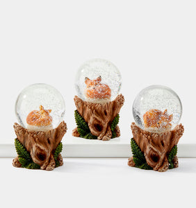 Sleeping Animal Water Globe, 3 Asst.