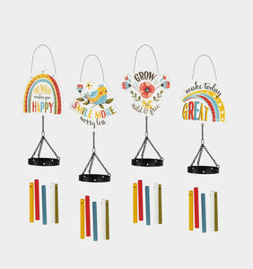 Rainbow Colored Windchime, 2 Asst.