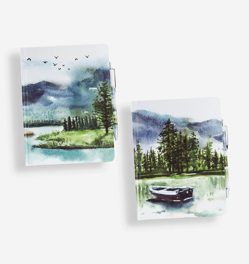 River Notebook w/Pen, Set of 2